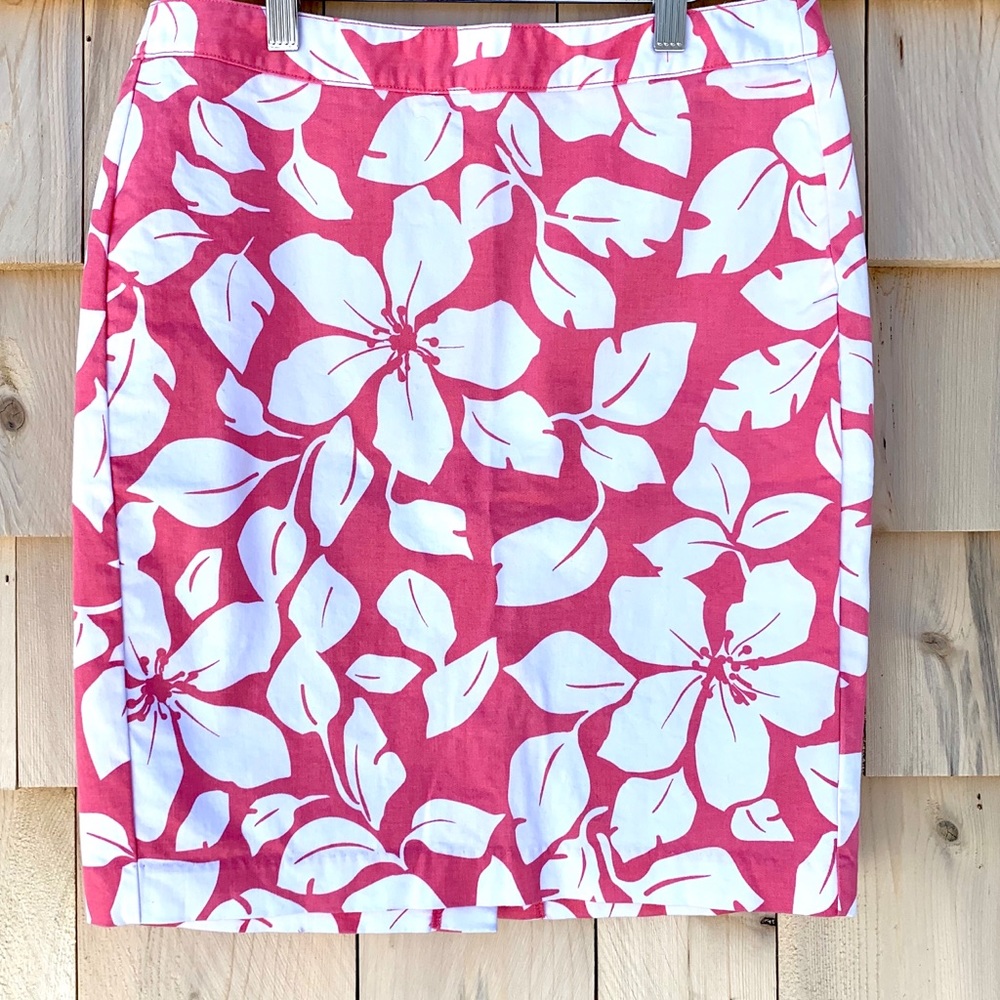 Women’s Old Navy Pink Tropical Flower Skirt-2